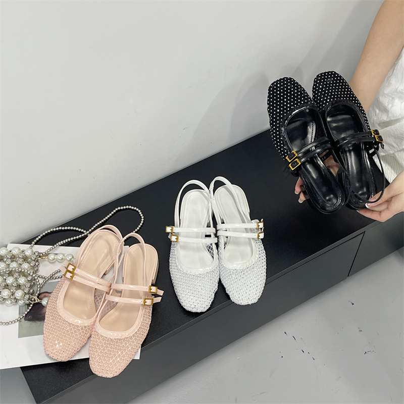 2025 New Arrival Closed Toe Hollow Out Half Slippers for Women