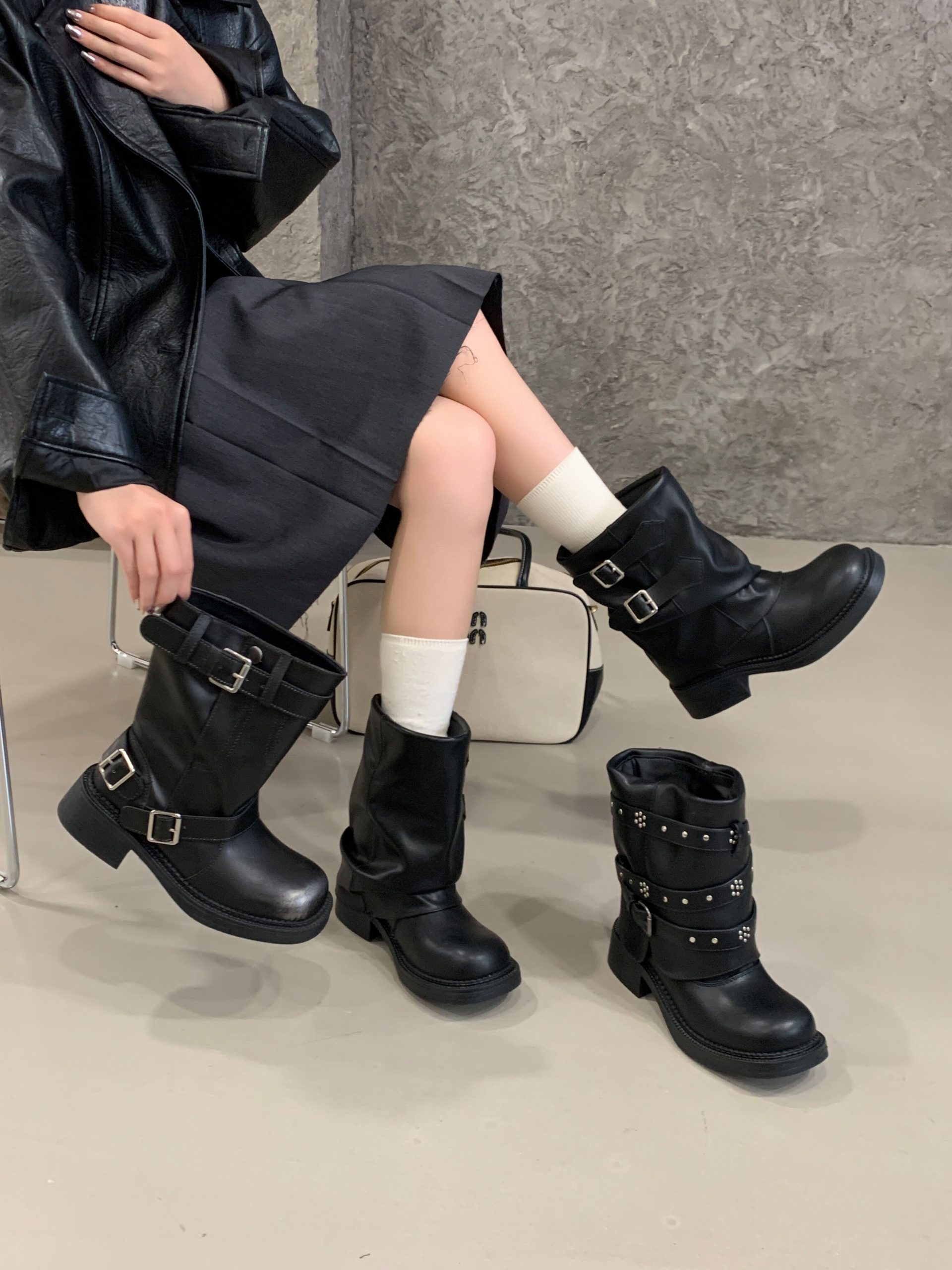 2025-new-chunky-heel-fashion-boots-genuine-leather-retro-mid-calf-boots-thick-sole-trouser-boots 2025 New Chunky Heel Fashion Boots Genuine Leather Retro Mid-Calf Boots Thick Sole Trouser Boots