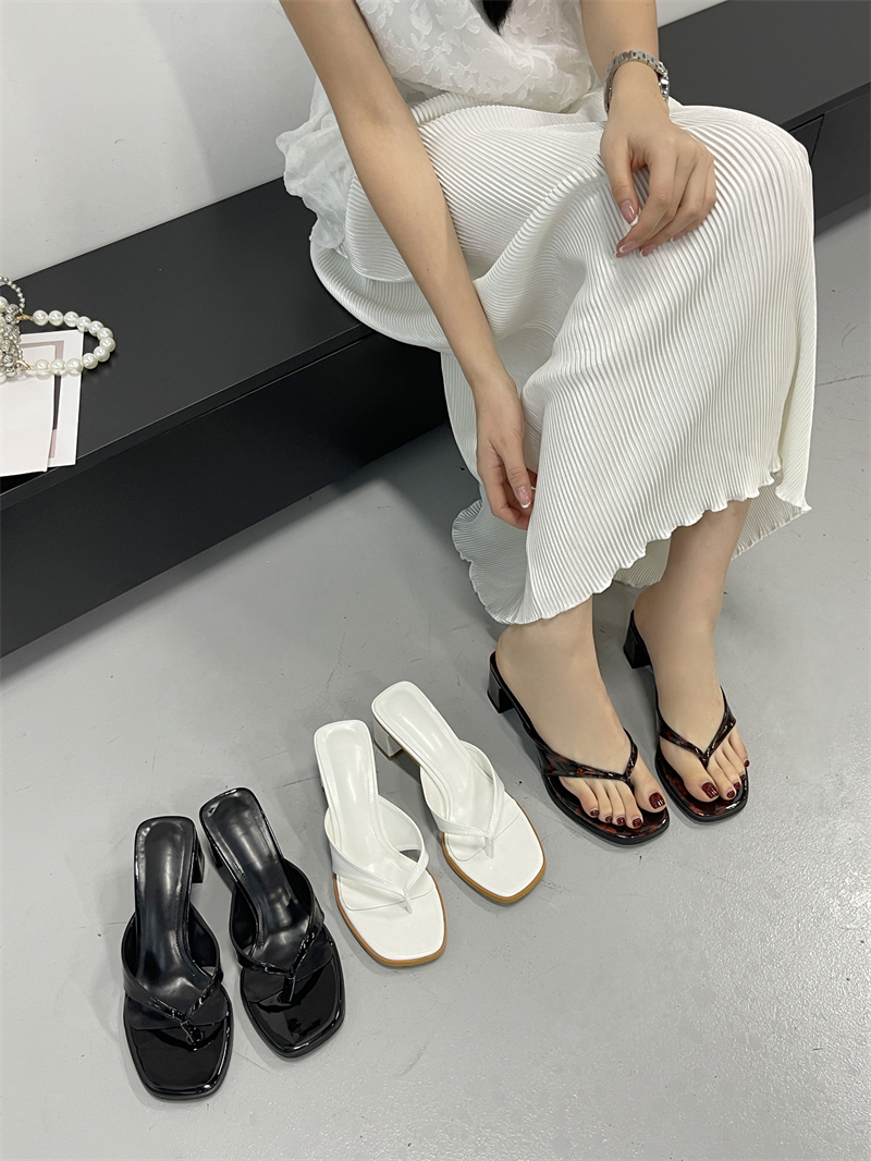 2025-new-fashion-thong-high-heel-slippers-for-women-casual-pu-leopard-print 2025 New Fashion Thong High Heel Slippers for Women Casual PU Leopard Print