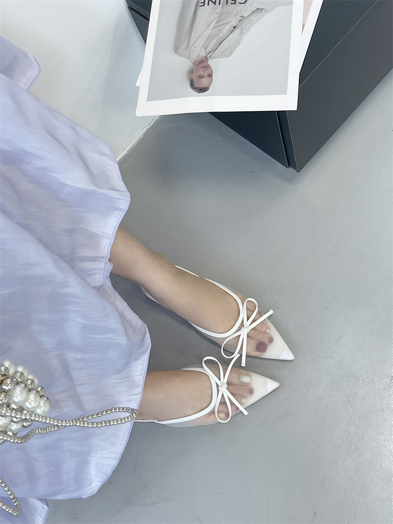 2025 Summer Mesh Pointed Toe Closed Toe Flat Slippers for Women