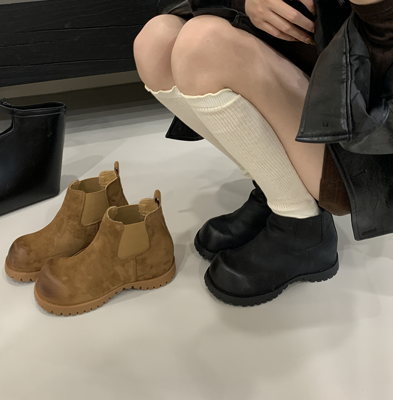 2026-new-style-height-increasing-slim-ankle-boots-women-retro-chelsea-boots-thick-sole-chunky-toe-pipe-boots-versatile-fashion 2026 New Style Height Increasing Slim Ankle Boots Women Retro Chelsea Boots Thick Sole Chunky Toe Pipe Boots Versatile Fashion