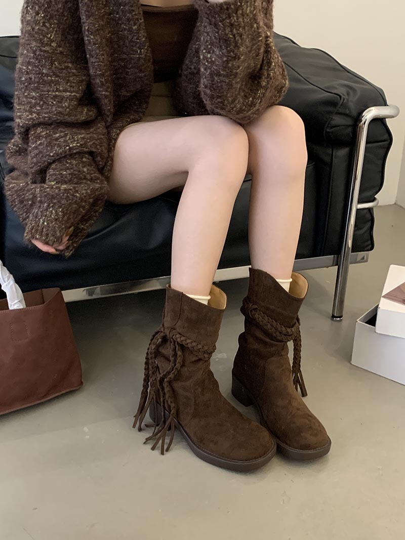 2026-new-wasteland-style-fringe-chunky-heel-riding-boots-retro-mid-calf-boots-slim-stacked-mid-calf-boots_2 2026 New Wasteland Style Fringe Chunky Heel Riding Boots Retro Mid Calf Boots Slim Stacked Mid Calf Boots