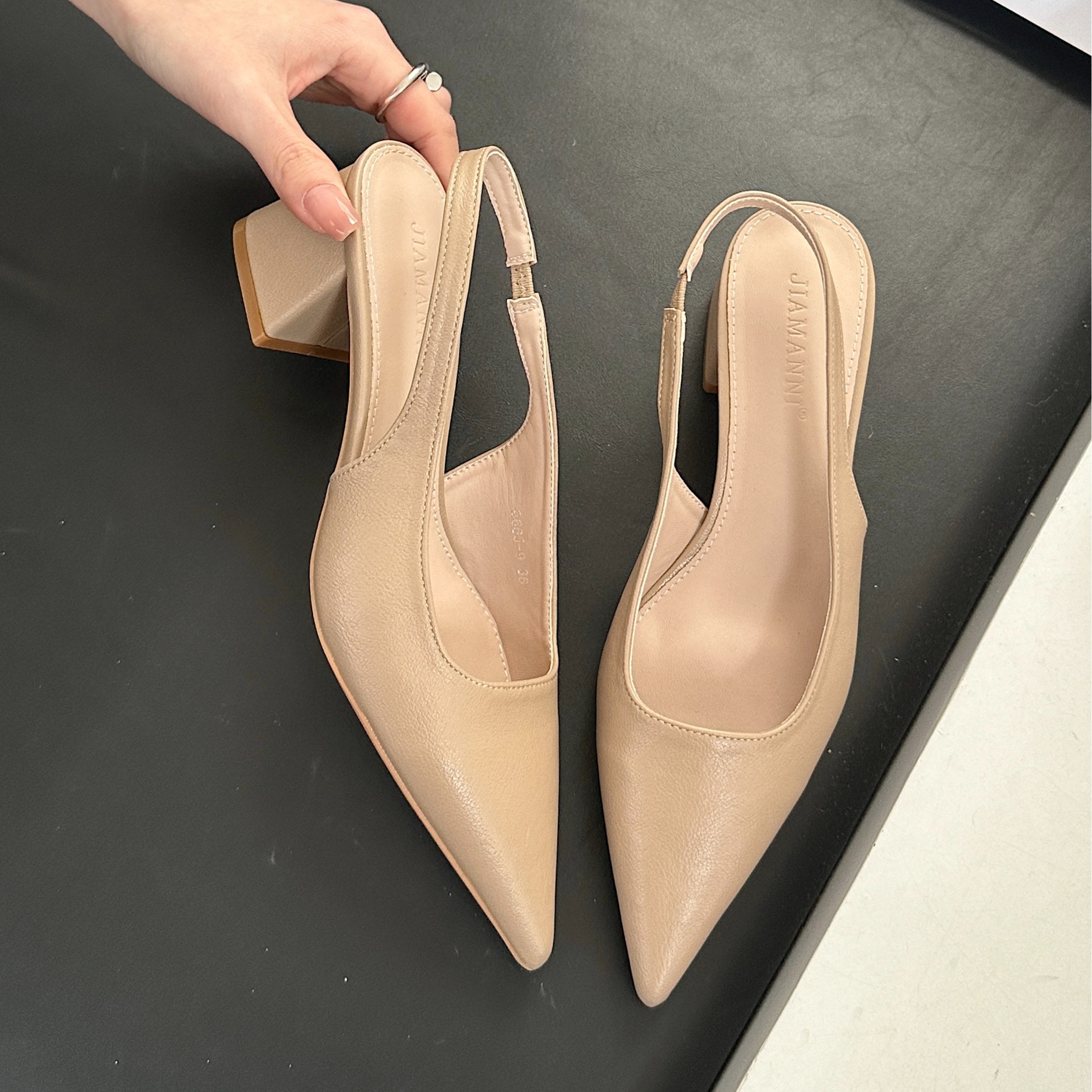 baotou-sandals-women-2025-spring-summer-new-french-pointed-toe-chunky-heel-open-back-slip-on-high-heel-sandals_4 Baotou Sandals Women 2025 Spring Summer New French Pointed Toe Chunky Heel Open Back Slip On High Heel Sandals