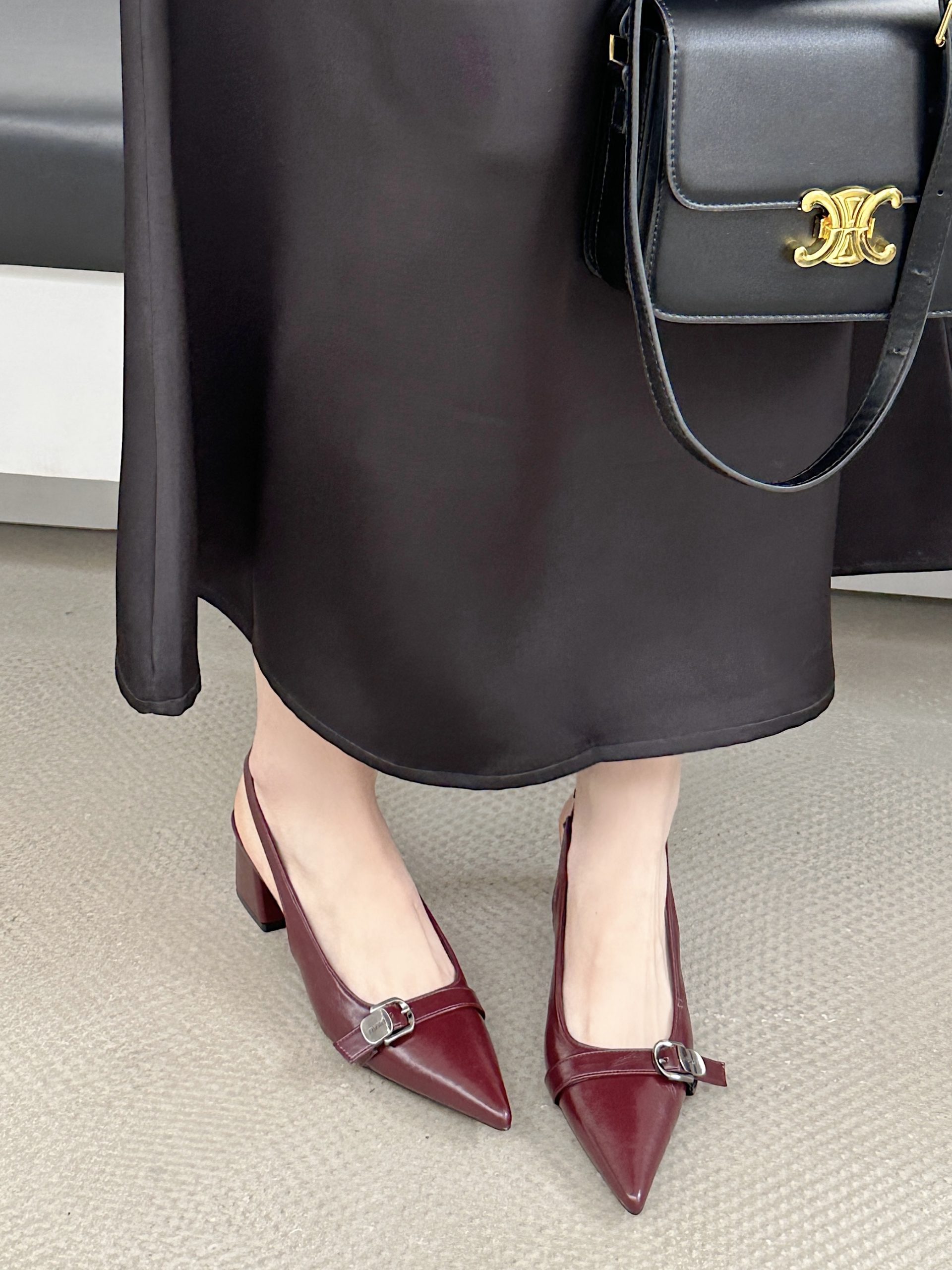 Women's Pointed Toe Chunky Heel Backless Sandals 2025 Spring Summer New Style - Style 044384